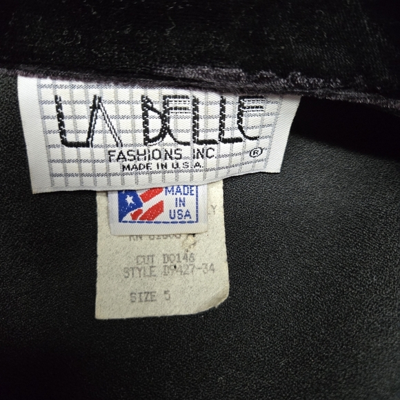 LA BELLE | Double-Breasted Velvet Coat in Black sz 5 - Picture 6 of 8